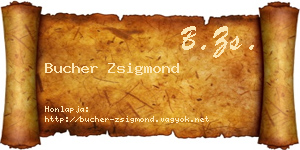 Bucher Zsigmond névjegykártya