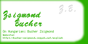 zsigmond bucher business card